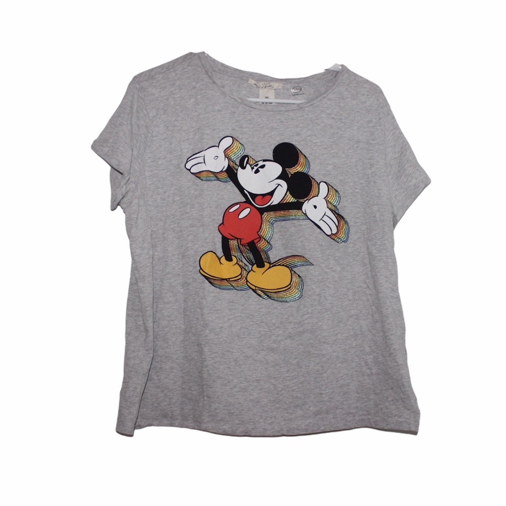 rainbow disney mickey mouse tee